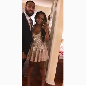 ASOS Petite Sparkly Mini Dress